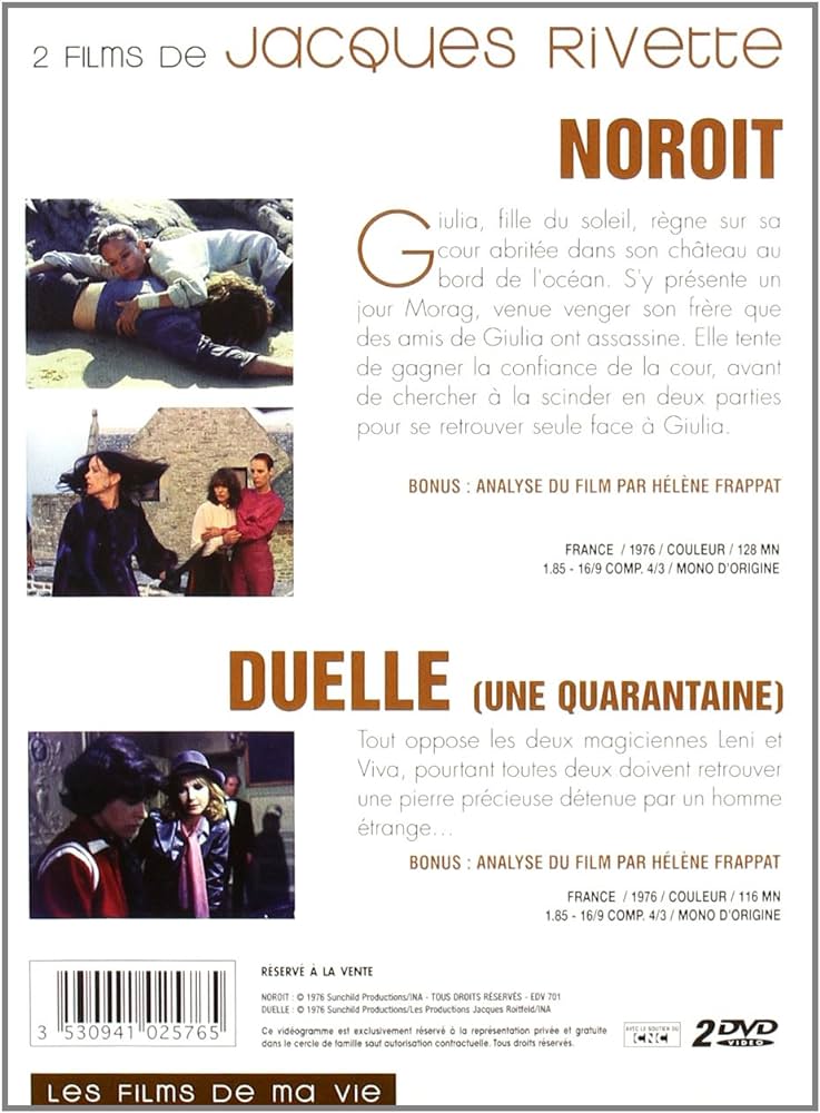 2 films de Jacques Rivette : Noroit – Duelle – DVD