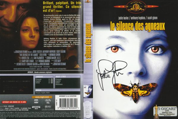 Le silence des agneaux – Jaquette signée par Jodie Foster