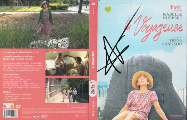 La voyageuse – Jaquette signée par Isabelle Huppert