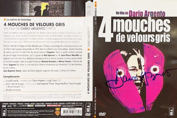 4 Mouches de Velours Gris - Jaquette signée par Dario Argento