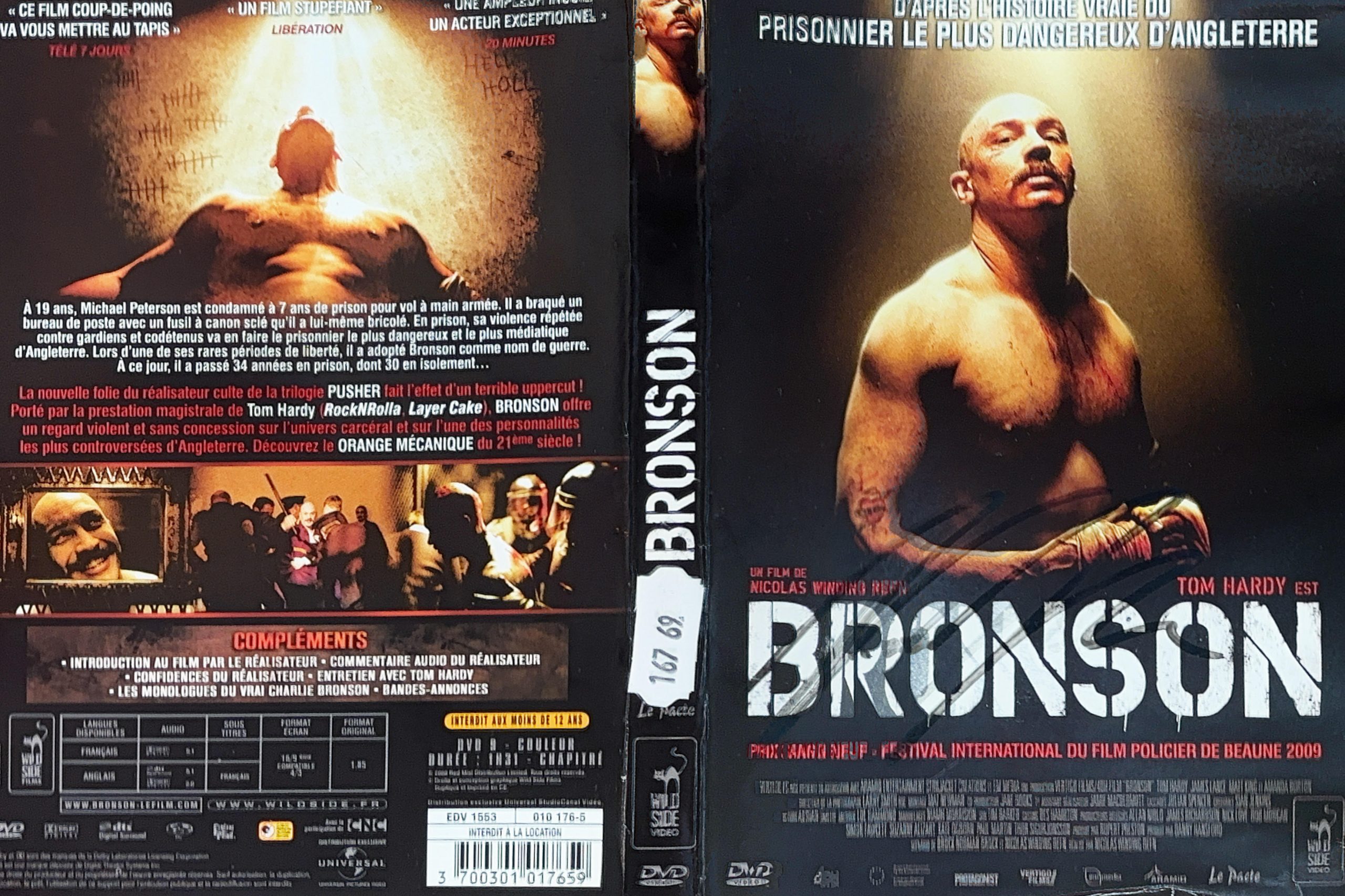 Bronson – Jaquette signée par Nicolas Winding Refn