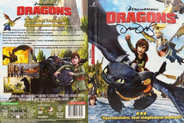 Dragons - Jaquette signée par Dean DeBlois