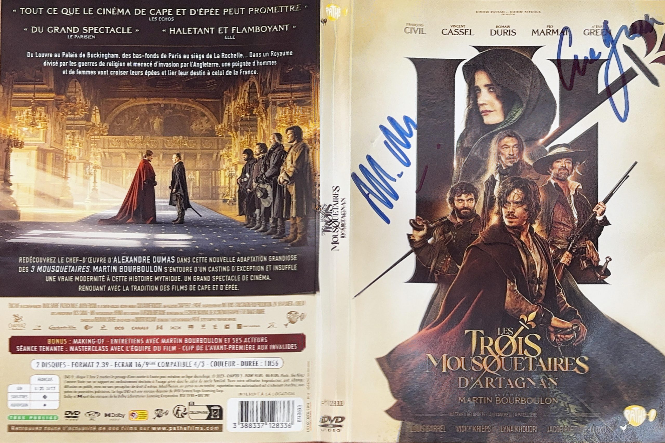 Les Trois Mousquetaires, D&rsquo;Artagan – Jaquette signée par Eva Green et Martin Bourboulon