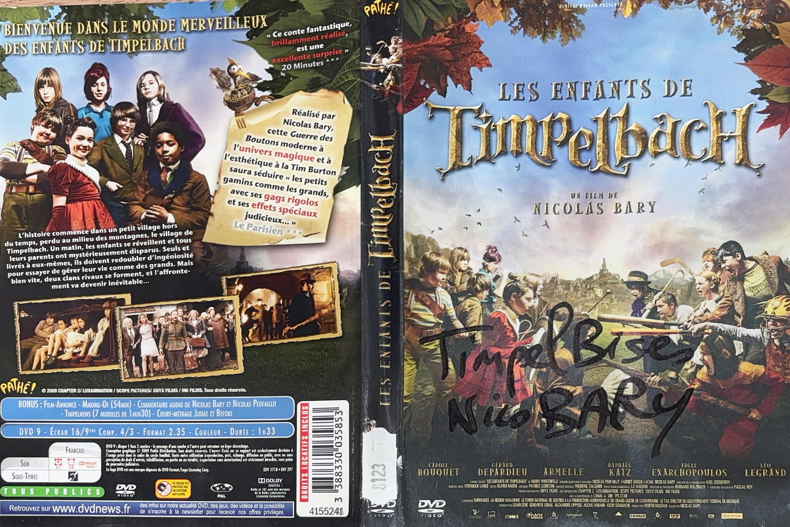 Les enfants de Timpelbach – Jaquette signée par Nicolas Bary