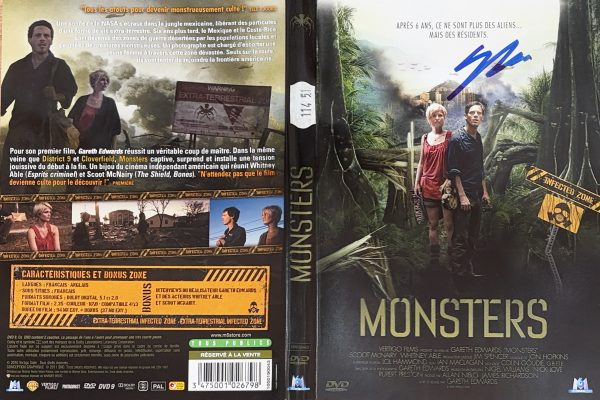Monsters - Jaquette signée par Gareth Edwards