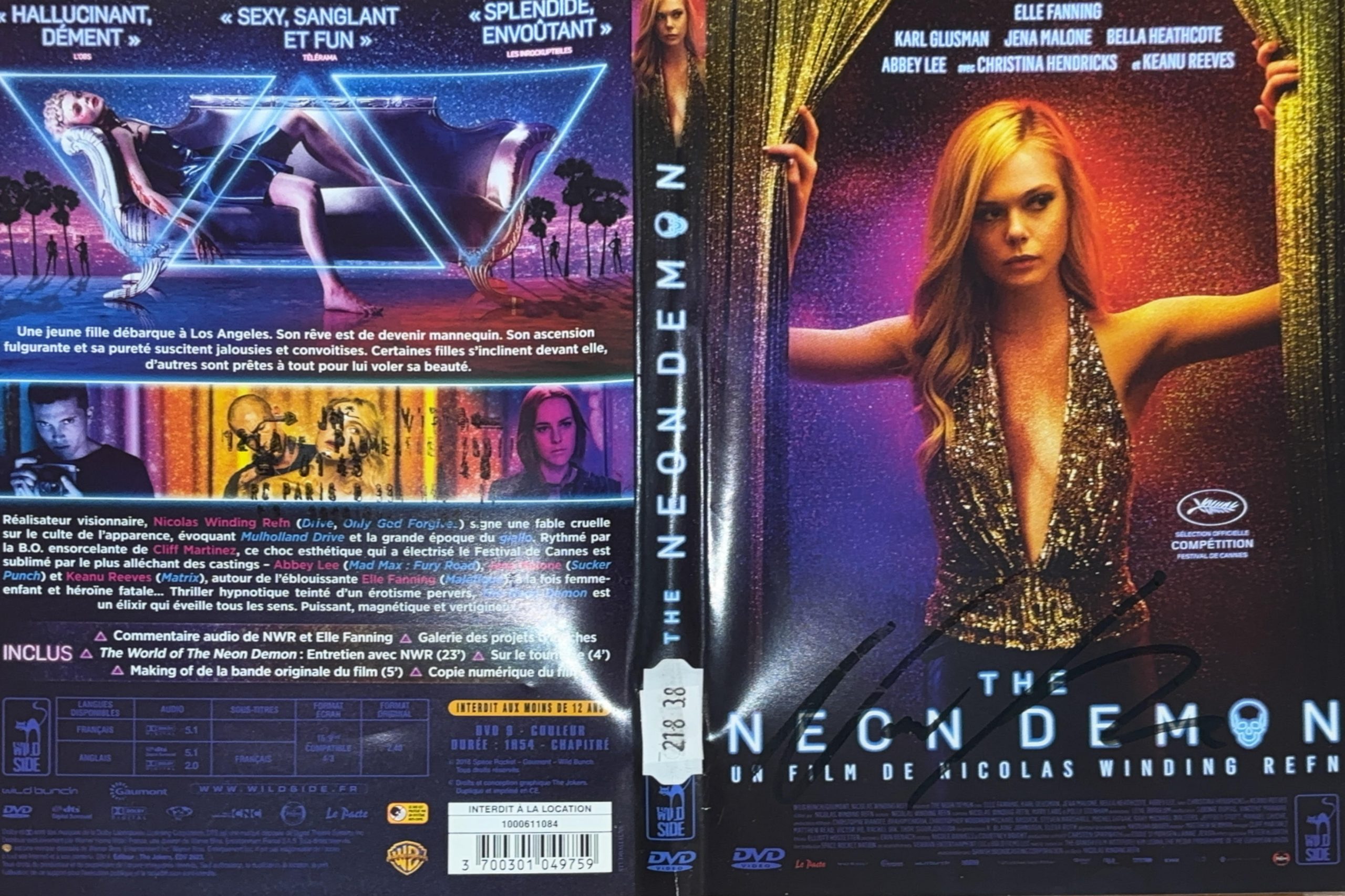 The Neon Demon – Jaquette signée par Nicolas Winding Refn