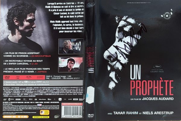 Un Prophète - Jaquette signée par Jacques Audiard