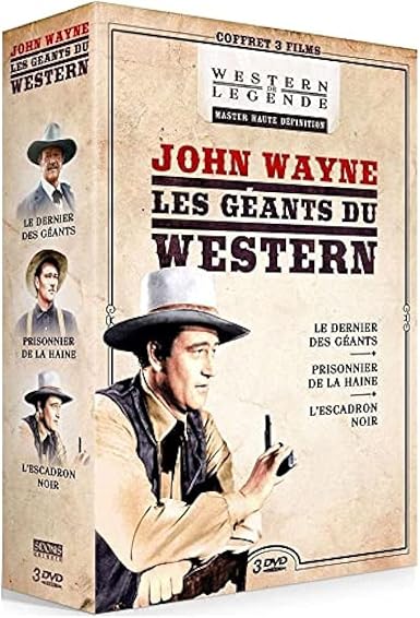 John Wayne - Les Géants du Western : Le Dernier des géants + Prisonnier de la haine + L'Escadron noir - DVD