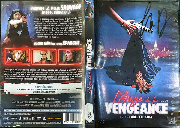 L'ange de la vengeance - Jaquette signée par Abel Ferrara