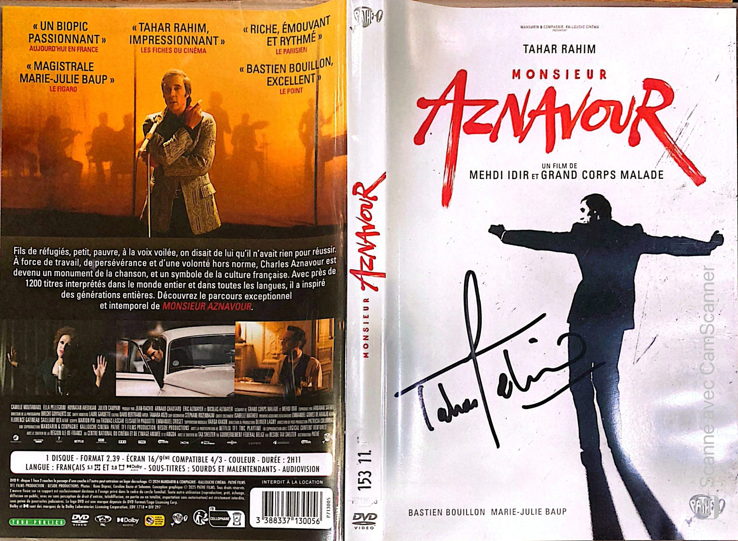 Monsieur Aznavour – Jaquette signée par Tahar Rahim
